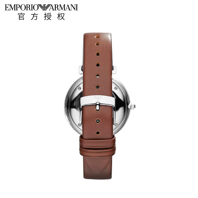 Emporio Armani阿玛尼手表男 经典简约休闲石英皮带男表AR1675