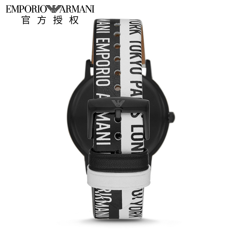 Emporio Armani阿玛尼手表男 时尚LOGO风个性皮带石英男表AR11254