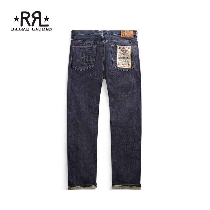 RRL男装 经典款直筒版型镶边牛仔裤RL90183 - 图0