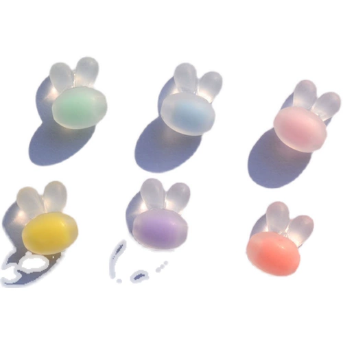 Прозрачный матовый аксессуар с аксессуарами ручной работы, акриловые бусины, серьги с бусинами, мультяшная подвеска, кролик, «сделай сам»