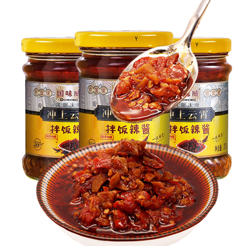 如丰国味威冲上云霄辣椒酱0g 3瓶拌面