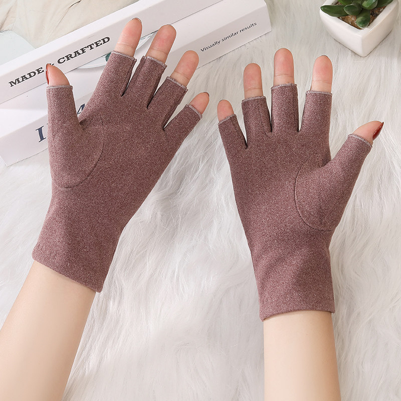 半指手套女冬季保暖骑行美甲手套德绒手套,淘宝优惠券,粉丝福利购,淘宝优惠卷