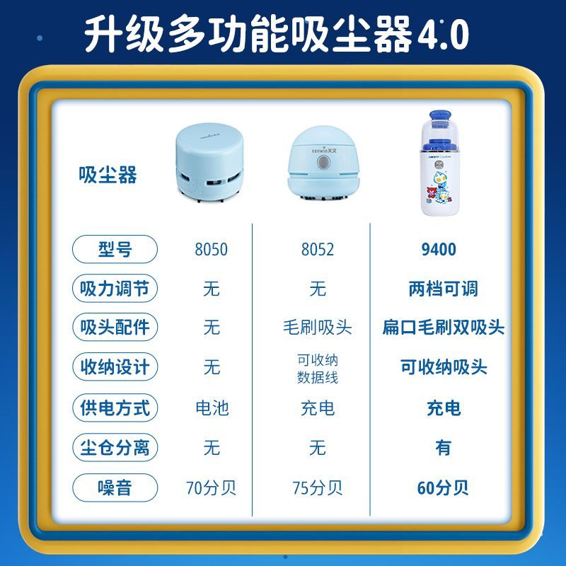 天文桌面吸尘器吸橡皮擦屑铅笔灰清洁文具学生用儿童电动吸灰机 - 图3