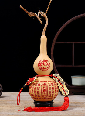 厂家直销天然葫芦五帝钱葫芦摆件挂件家居装饰品天然五帝钱葫芦