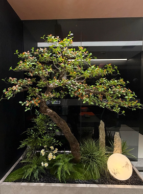高端会所景观装饰大型海岛春花