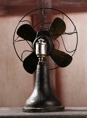 复古老式电风扇宿舍装饰小摆件老上海民国怀旧古董老物件仿真道具