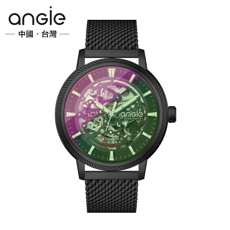 台湾angie亨积男女士镂空机械表 angie亨积手表国产腕表
