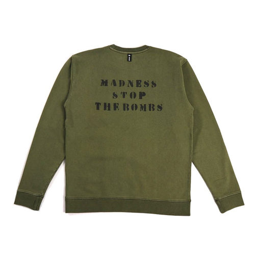 MADNESS STOP THE BOMB WASHED SWEATER冬季经典字母套头卫衣MDNS - 图0