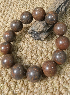精品新疆养生舍利石手串18.5定制手链保真远古能量收藏品负氧419