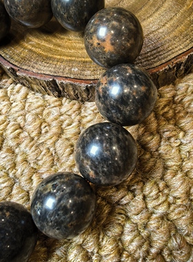 精品新疆哈密养生舍利手串18毫米黄舍利原生态负氧离子保真231