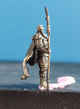 黄铜摆件 关羽 武财神 关公 鱼缸沙盘微缩造景  车载模型铜器手办