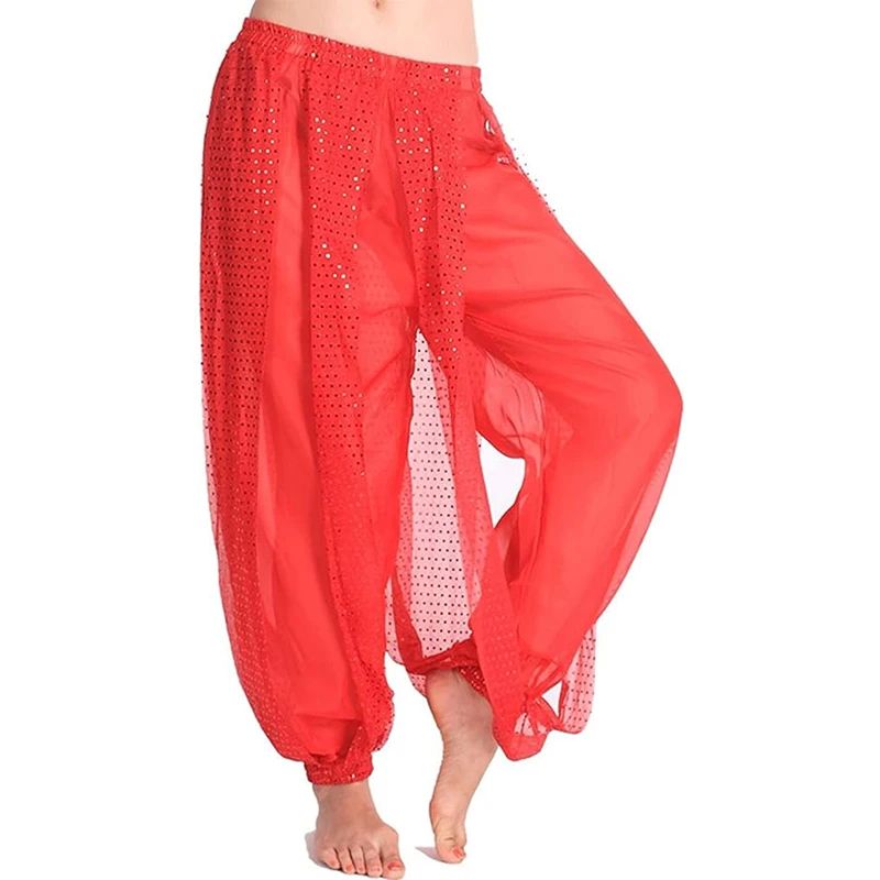 Chiffon Belly Dance Harem Pants Arabic Halloween Lantern Shi - 图1