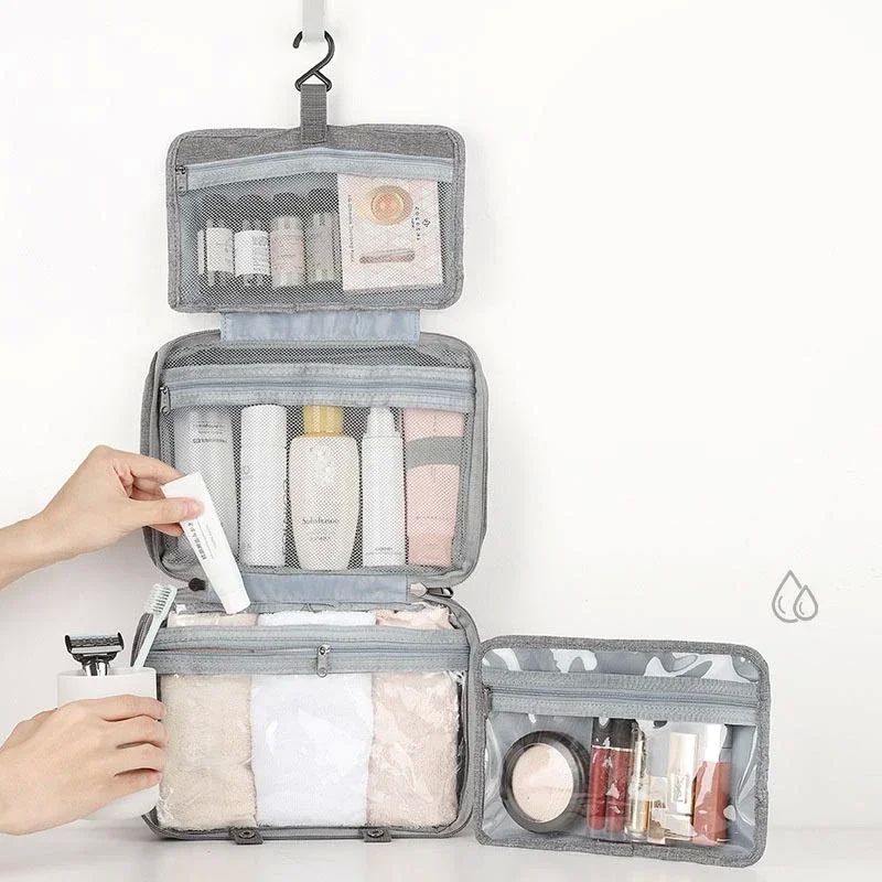 Travel Waterproof Folding Dry and Wet Separation Toiletry Ba - 图0