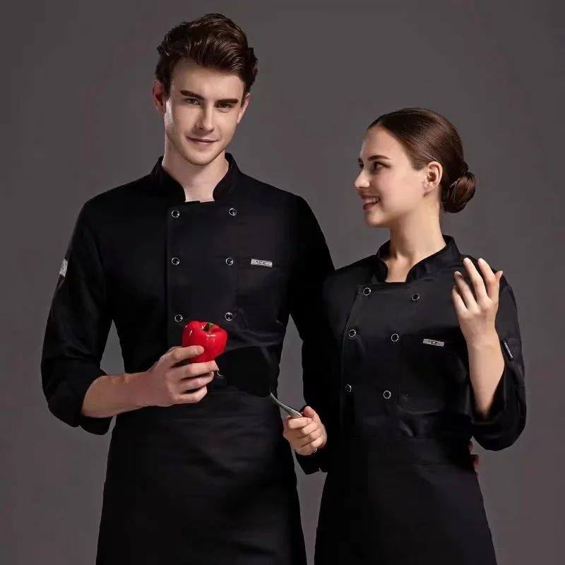 Short-sleeved Chef Work Clothes for Men and Women Hotel Cant - 图0