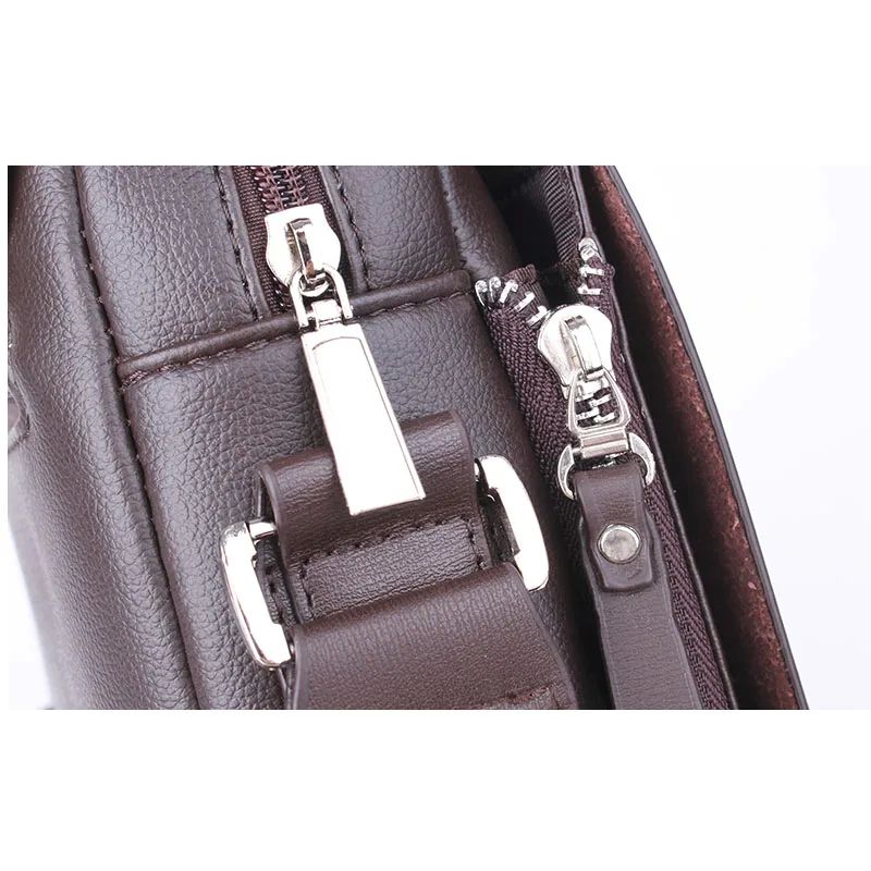 New Arrived Luxury Brand Men's Messenger Bag Vintage PU Leat - 图3