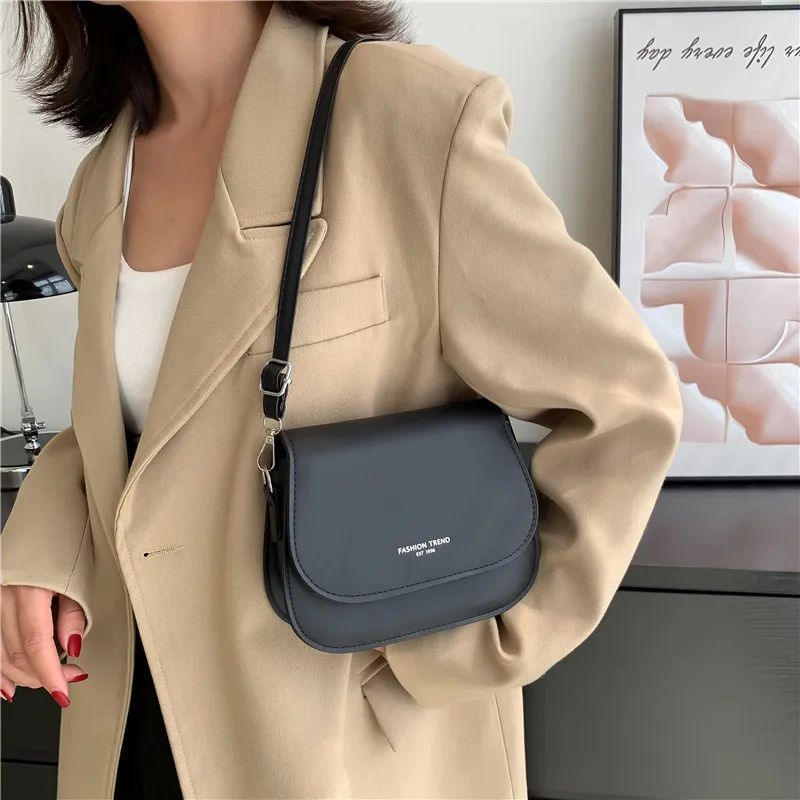 Vintage Saddle Crossbody Bag PU Leather Women's Luxury Desig - 图2