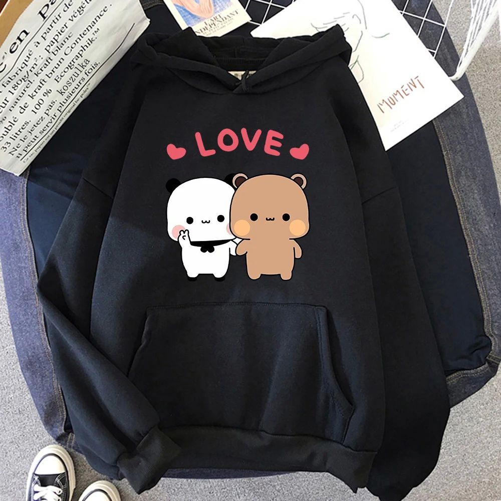 Bubu And Dudu Kawaii Cartoon Print Men Women Couple Hoodies - 图2