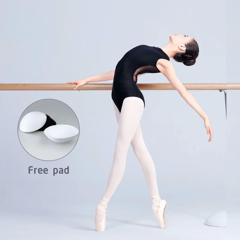 Women Ballet Leotards Cotton Mesh Gymnastics Leotard Sexy Ba - 图1