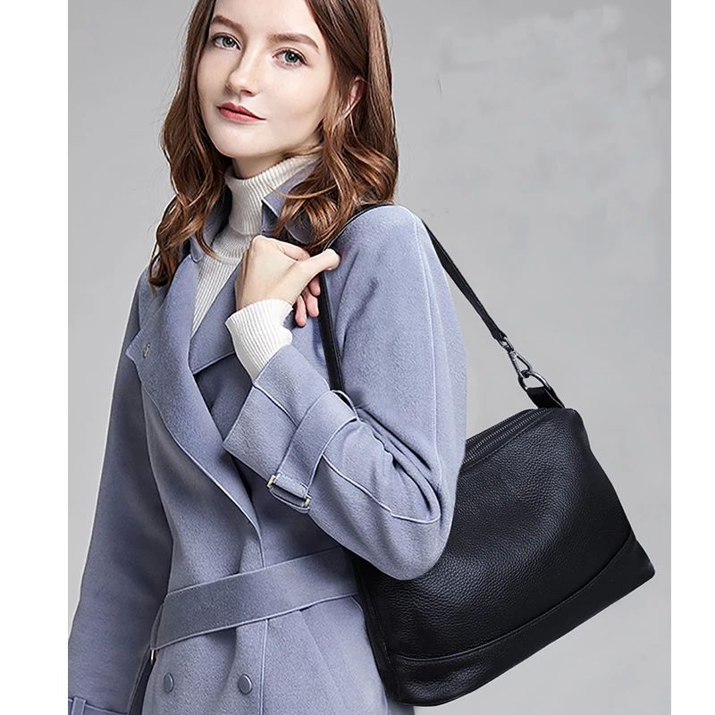 Arliwwi Genuine Leather Shoulder Bag Women's Luxury Handbags - 图2