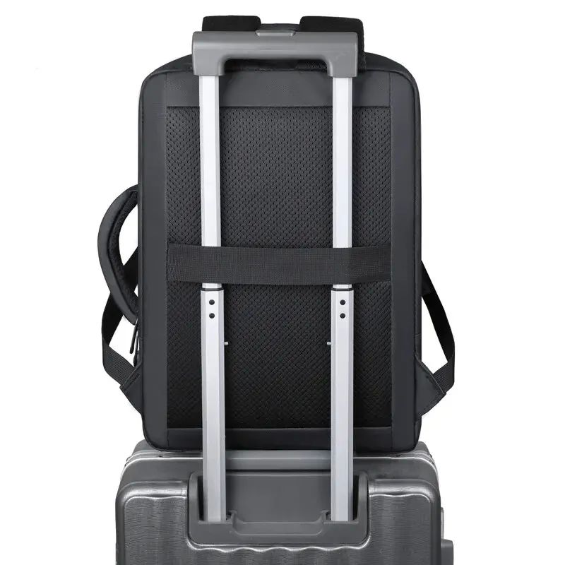 Men Large Capacity Backpack USB Charging Male Laptop Bagpack-图1