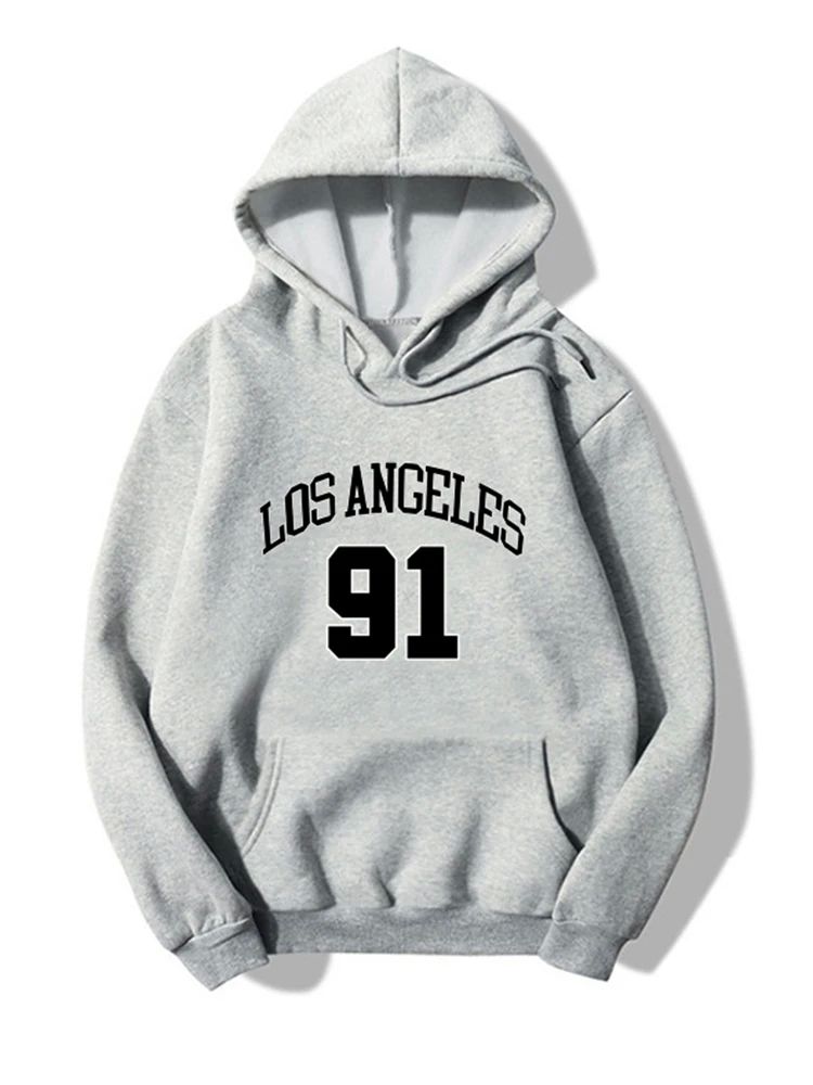 Blessyuki Los Angeles Letter Printed Hoodies Women  Autumn W - 图3