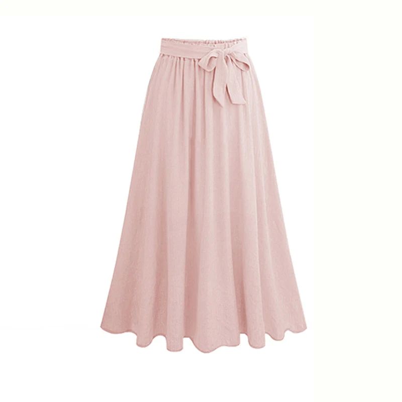 Casual Streetwear Plus Size Long Skirts Women Summer Chiffon - 图2