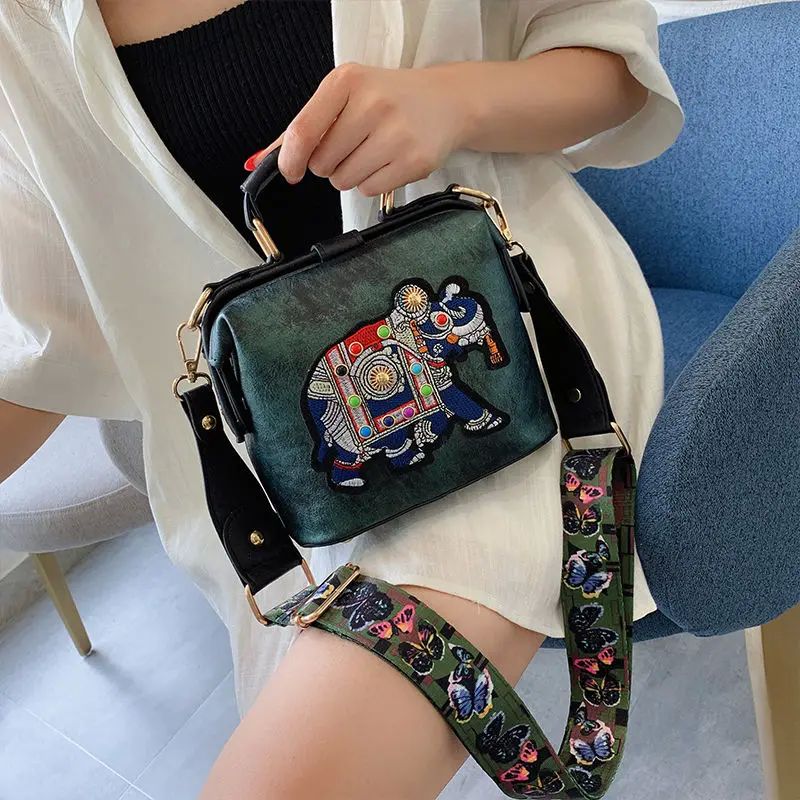 Designer Luxury Handbags Crossbody Bags Elephant Embroidered - 图0