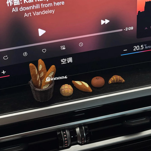 迷你法棍面包有趣车内装饰品摆件车载饰品摆件电动车装饰小配件 - 图0