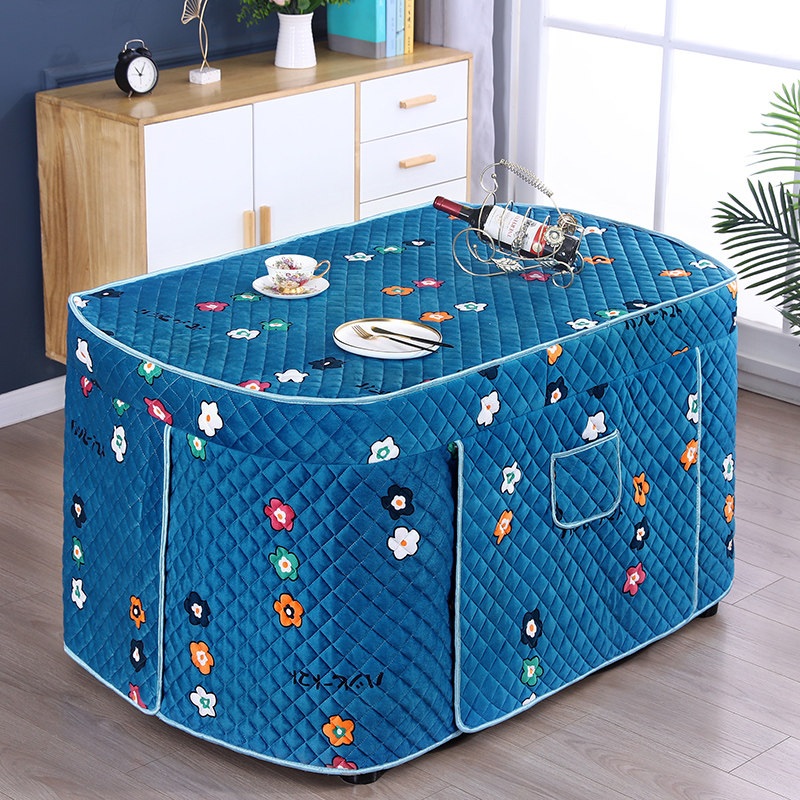定制椭圆形餐桌布加厚烤火罩现代简约茶几桌布家用长方形桌罩子 - 图1