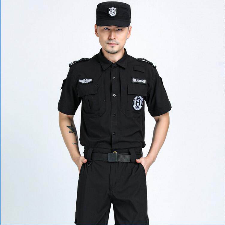 新款夏季保安服短袖速干衣短袖长袖特勤执勤套装作训服弹力裤帽标