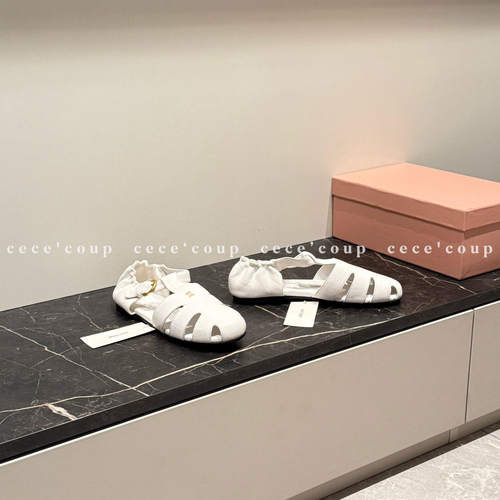 cece 复古配色！03/28 新品 26FW 复古镂空包头平底罗马鞋女 - 图0