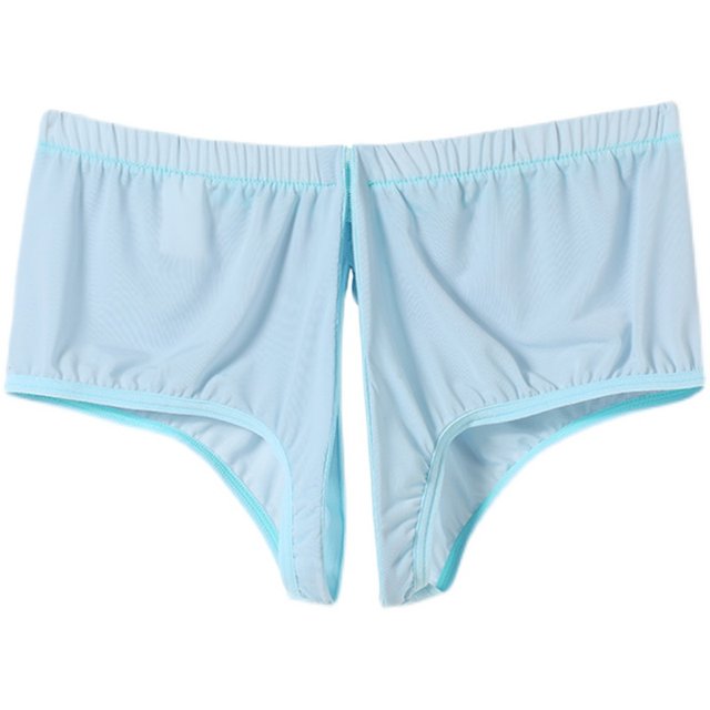 Women's crotchless underwear, transparent, no-take-off, invisible ice silk