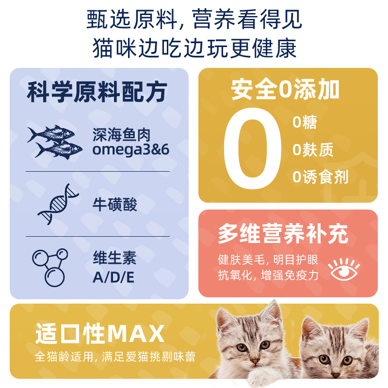 大胖商店 Gimborn俊宝夹心酥进口猫咪零食洁齿猫饼干牛磺酸鱼油 - 图3