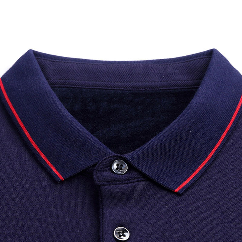 纯棉男长袖加绒加厚中年t裇打底衫 梵丝顿T恤