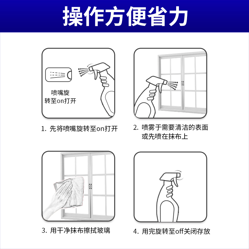 亮晶晶玻璃清洁剂强力去污除水垢专用家用水晶灯玻璃水擦镜子神器