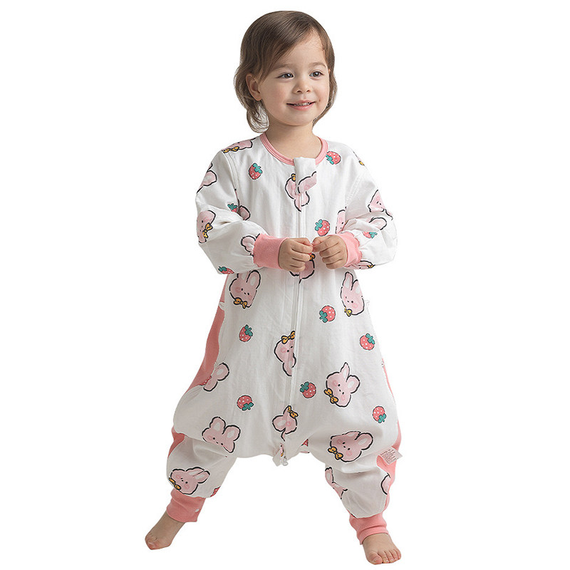 新材质婴儿睡袋60支竹棉纱布前四后二宝宝可拆袖防踢被弹力侧围秋,淘宝优惠券,粉丝福利购,淘宝优惠卷