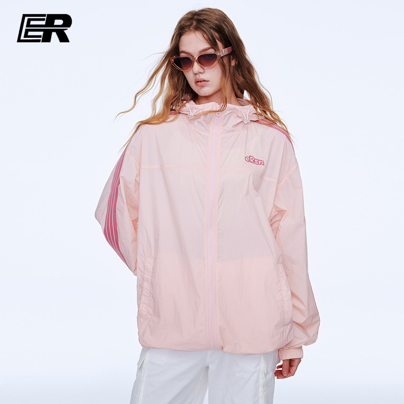 Luo Zheng's same style IER striped webbing cool sun protection clothing