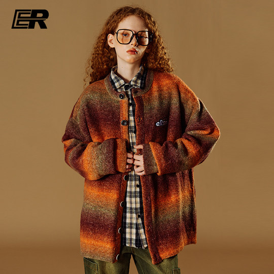 Luzhuo тот же стиль ER кардиган полосатый свитер куртка