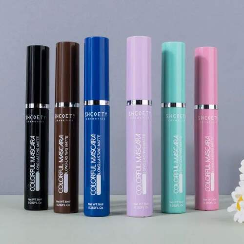 Red Brown Eyelashes Mascara Christmas Stage Makeup Colored M - 图3