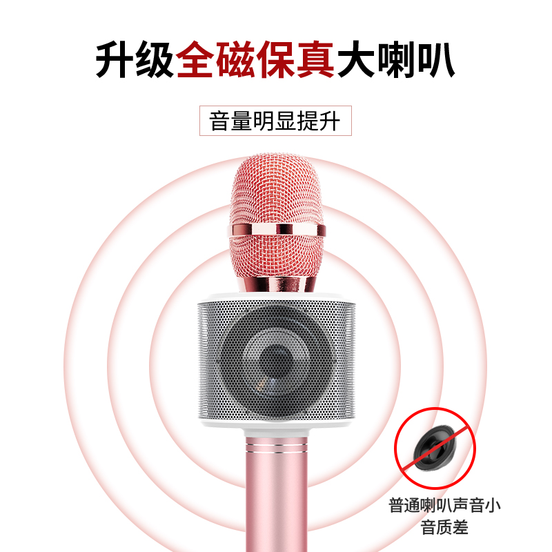earise雅兰仕品尚佳专卖店雅兰仕 K歌神器儿童麦克风话筒音响一体无线蓝牙手机唱歌K歌专用全民唱歌全能麦家庭KTV自带扩音器专用音箱0
