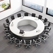 School Round Meeting Table And Chairs Portfolio Office Table Government Office Table Negotiating Table Plate Splicing Roundtable