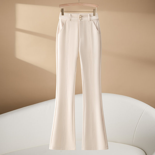 High-waisted fashionable work-style trousers for women to tighten their belly and lift their hips