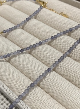 捡漏！清冷感～红人店300+天然极细堇青石项链手链P583