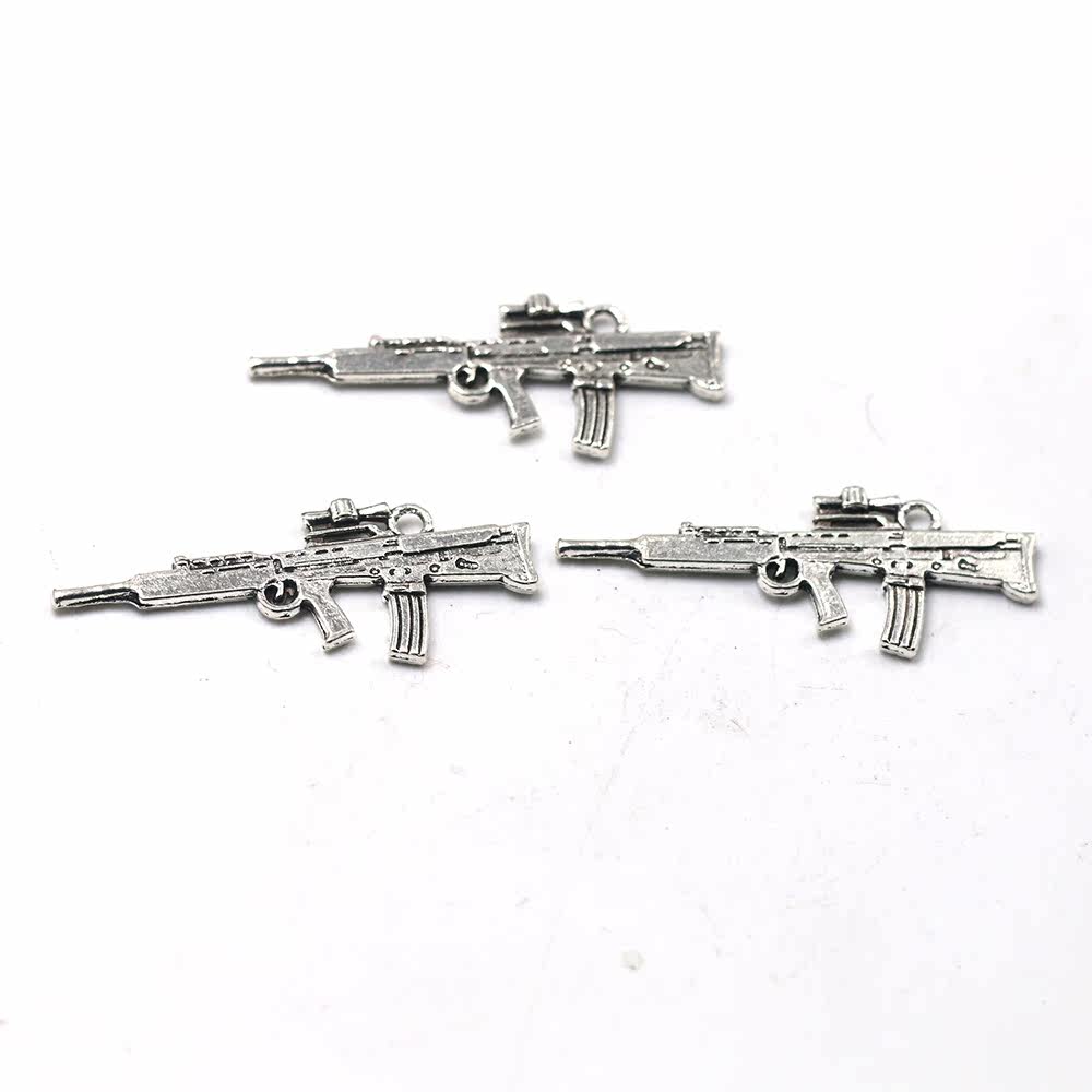 绝地求生饰品绝地求生大逃杀吃鸡武器吊坠 QBZ突击步枪手链项链吊坠挂件 直销