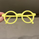 Round glasses without lenses for children foldable glasses frame
