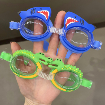 Childrens swimming goggles boys anti-fog girl HD cute cartoon baby sports shark swimming equipment waterproof mirror tide