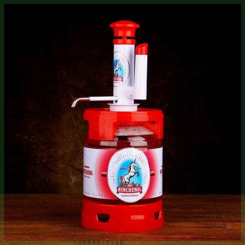 锁鲜炮商用酒吧打气打气创意锁鲜桶炮3升等压灌装酒吧扎啤专用5升