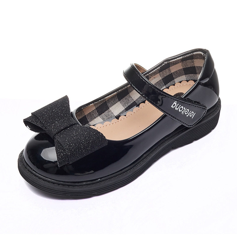 女童小皮鞋儿童黑色礼服演出鞋软底女孩平底单鞋圆头公主风中小童,淘宝优惠券,粉丝福利购,淘宝优惠卷