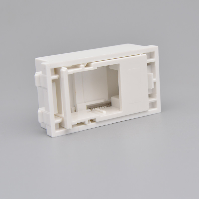 128型电脑模块空支架框带防护门网络空支架带电脑标识 配面板地插 - 图1