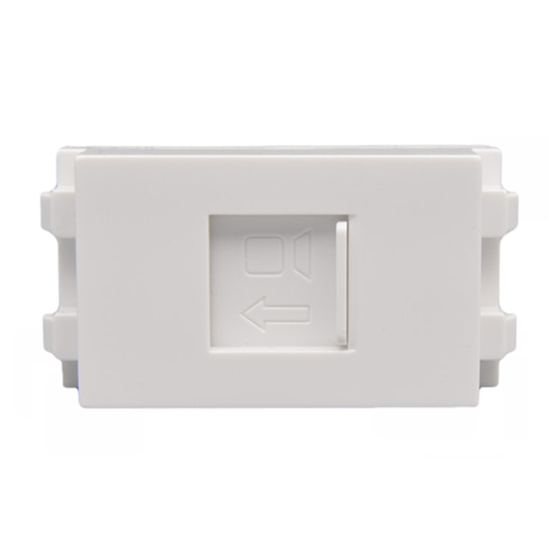 128型电脑模块空支架框带防护门网络空支架带电脑标识 配面板地插 - 图3